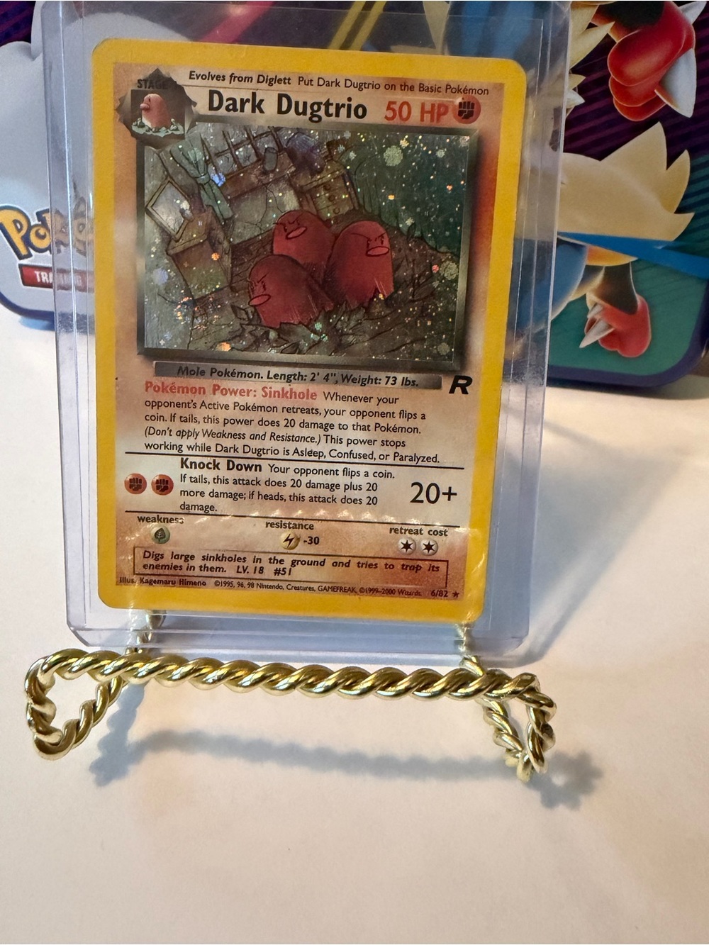 Pokemon Dark Dugtrio Holographic Card - unlimited